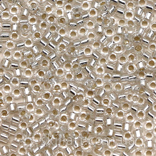 Бисер DB-41 Miyuki Delica Beads 11/0 (блестящий, серебряный)